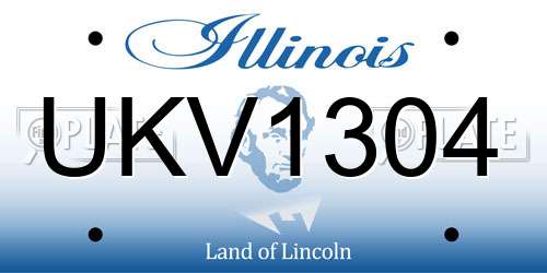 UKV1304 Illinois License Plate