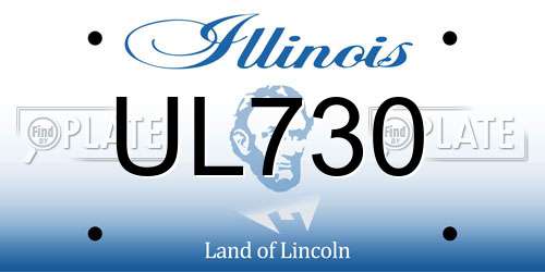 UL730 Illinois License Plate