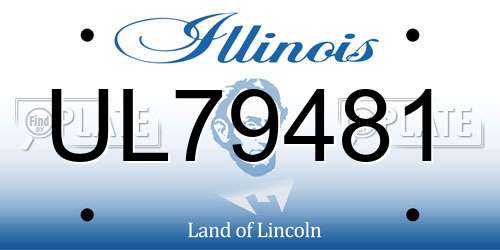 UL79481 Illinois License Plate