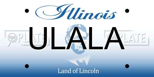 ULALA Illinois License Plate