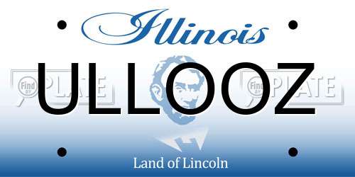ULLOOZ Illinois License Plate