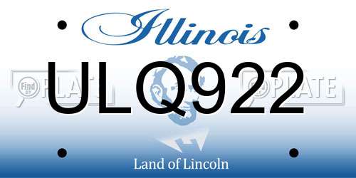 ULQ922 Illinois License Plate