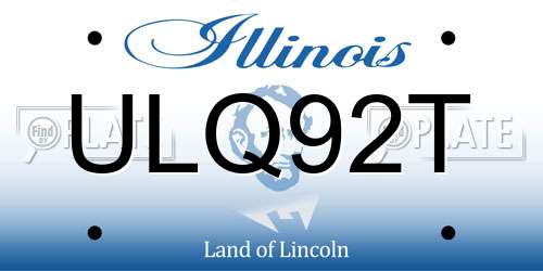 ULQ92T Illinois License Plate