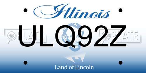 ULQ92Z Illinois License Plate
