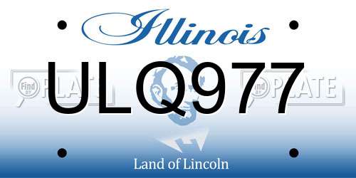 ULQ977 Illinois License Plate