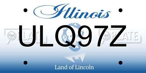ULQ97Z Illinois License Plate