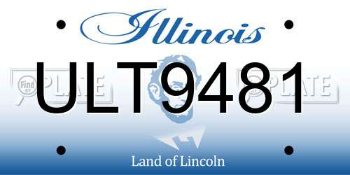 ULT9481 Illinois License Plate