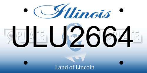 ULU2664 Illinois License Plate