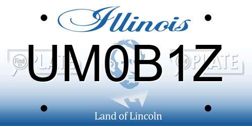 UM0B1Z Illinois License Plate