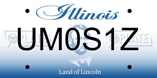 UM0S1Z Illinois License Plate