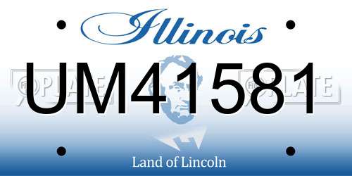 UM41581 Illinois License Plate