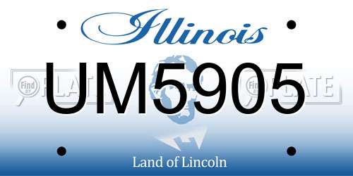 UM5905 Illinois License Plate