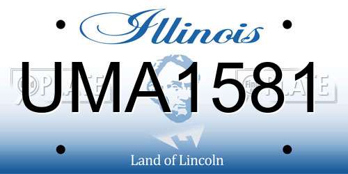UMA1581 Illinois License Plate