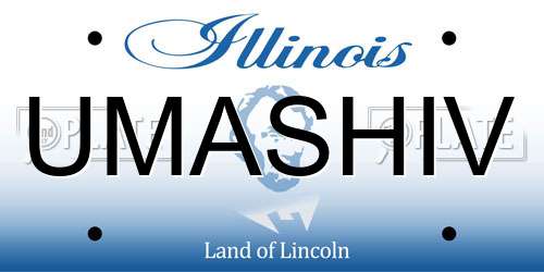UMASHIV Illinois License Plate