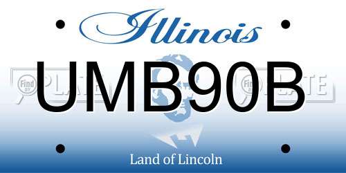 UMB90B Illinois License Plate