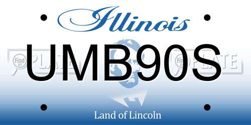 UMB90S Illinois License Plate