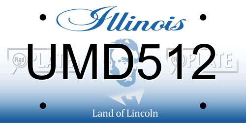 UMD512 Illinois License Plate