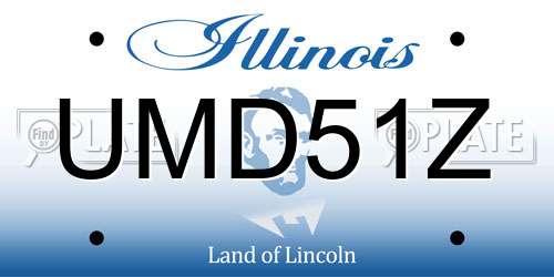 UMD51Z Illinois License Plate