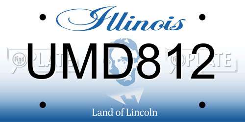 UMD812 Illinois License Plate