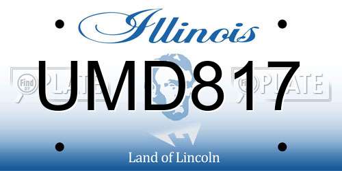 UMD817 Illinois License Plate