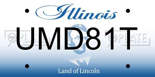 UMD81T Illinois License Plate