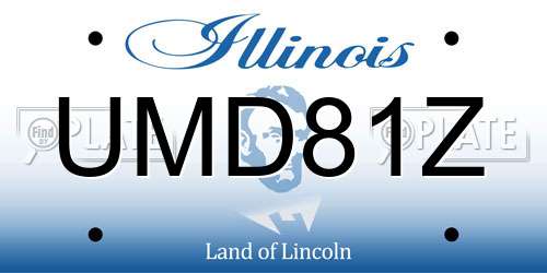 UMD81Z Illinois License Plate