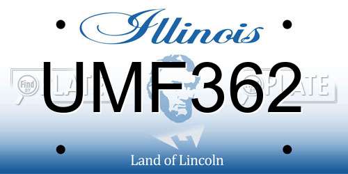 UMF362 Illinois License Plate