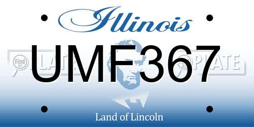 UMF367 Illinois License Plate