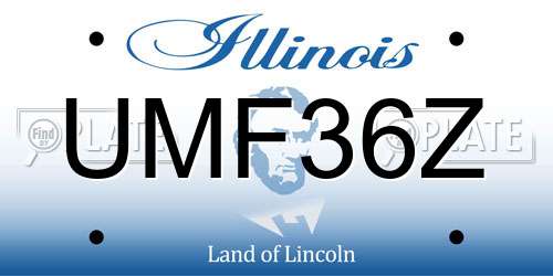 UMF36Z Illinois License Plate