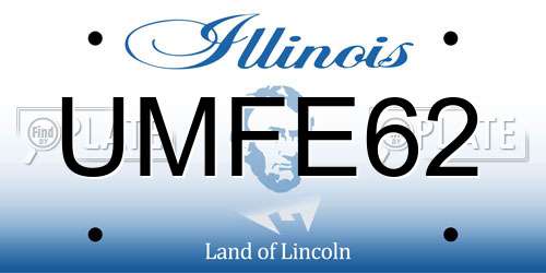UMFE62 Illinois License Plate