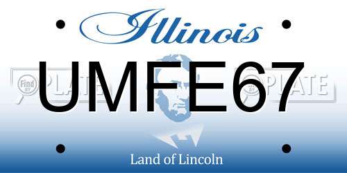 UMFE67 Illinois License Plate