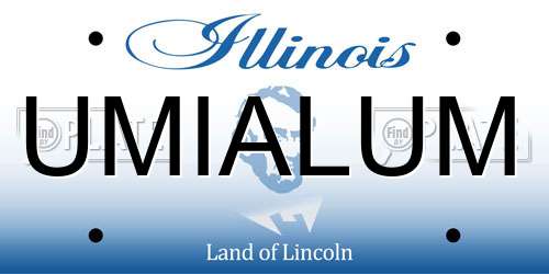 UMIALUM Illinois License Plate