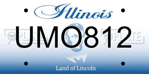 UMO812 Illinois License Plate
