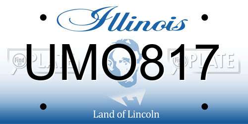 UMO817 Illinois License Plate