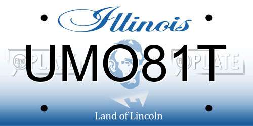 UMO81T Illinois License Plate