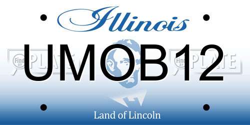 UMOB12 Illinois License Plate