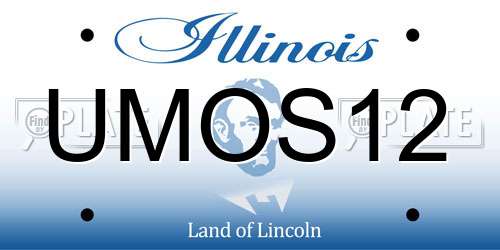 UMOS12 Illinois License Plate