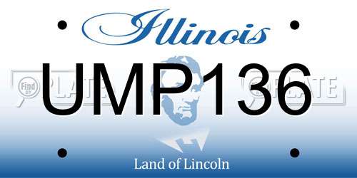 UMP136 Illinois License Plate