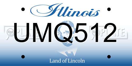 UMQ512 Illinois License Plate