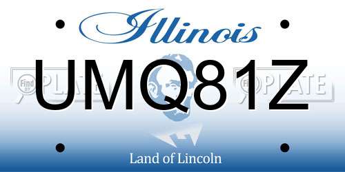 UMQ81Z Illinois License Plate