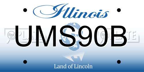 UMS90B Illinois License Plate