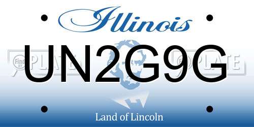 UN2G9G Illinois License Plate