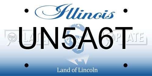 UN5A6T Illinois License Plate