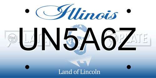 UN5A6Z Illinois License Plate