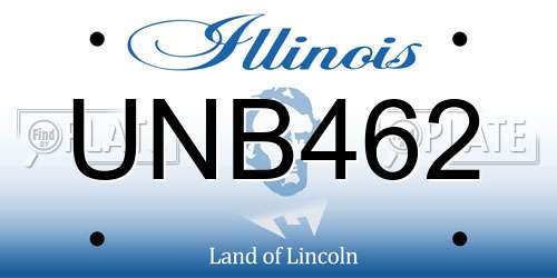 UNB462 Illinois License Plate