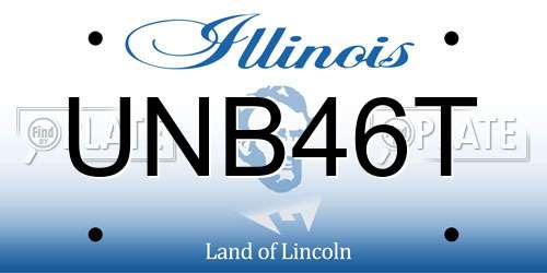 UNB46T Illinois License Plate