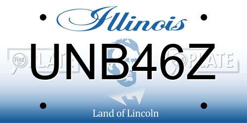 UNB46Z Illinois License Plate