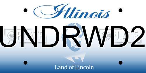 UNDRWD2 Illinois License Plate