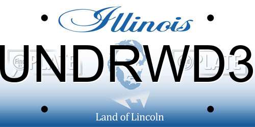 UNDRWD3 Illinois License Plate
