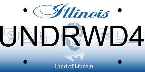 UNDRWD4 Illinois License Plate